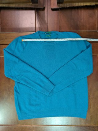 Jersey Benetton lana merino turquesa - Talla M 38