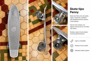 Skate tipo Penny Plateado
