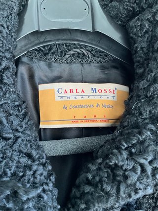 Abrigo de Piel de Astracán Carla Mosse Negro