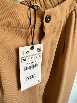 Pantalón Zara Camel Talla M nuevo con etiqueta