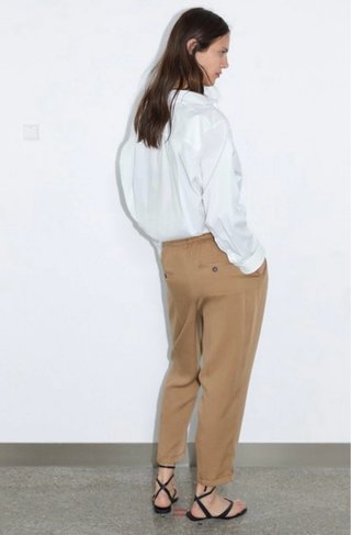 Pantalón Zara Camel Talla M nuevo con etiqueta