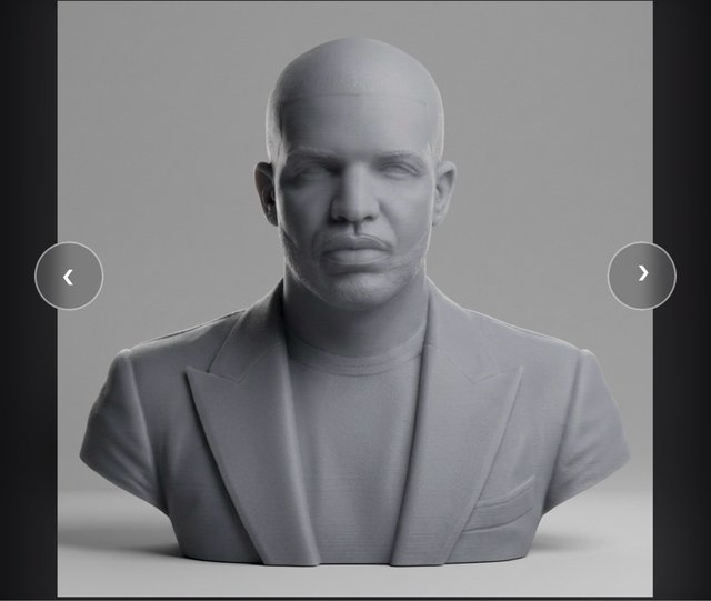 Busto 3D Drake 20cm Plastica