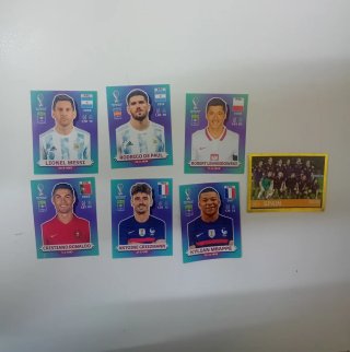 Cromos fútbol Messi, Ronaldo, Mbappé