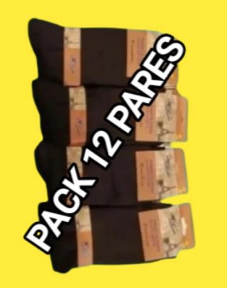 Pack 12 Pares de Calcetines de Vestir Negros