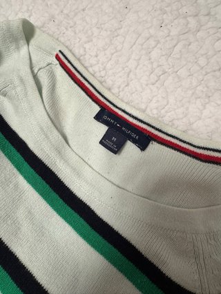 Jersey Tommy Hilfiger rayas verde y blanco