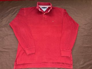 Polo Manga Larga Tommy Hilfiger Rojo