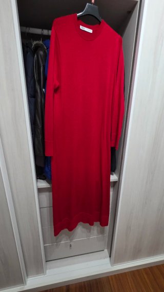 Vestido largo rojo Zara
