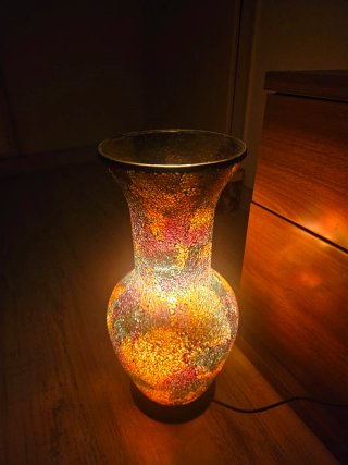 Lámpara de mesa de cristal mosaico