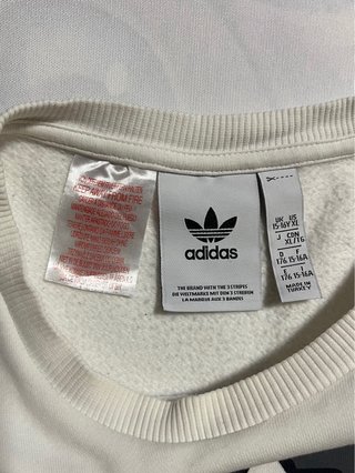 Sudadera sin capucha Adidas Original blanca M