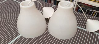 2 Lámparas Techo Blancas + Plafón Regalo