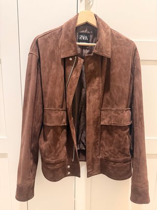 Chaqueta de Piel Zara Talla S