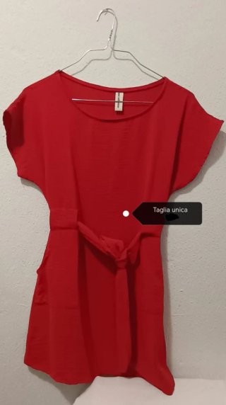 Vestito Rosso Taglia Unica