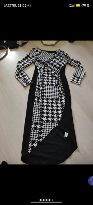 Vestido estampado pata de gallo