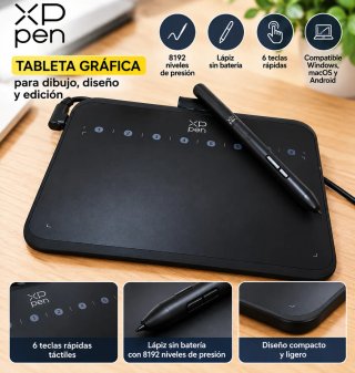 Tableta Gráfica XP-Pen con Lápiz Digital