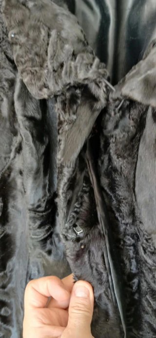 Chaquetón auténtico Garras Astracán Negro