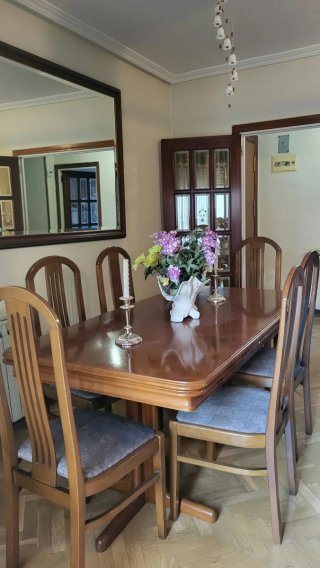 6 Sillas Comedor Madera Tapizadas