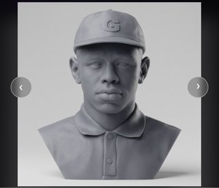 Busto 3D Tyler, plastica, 20cm