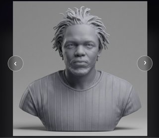 Busto Kendrick Lamar 3D plastica 20cm