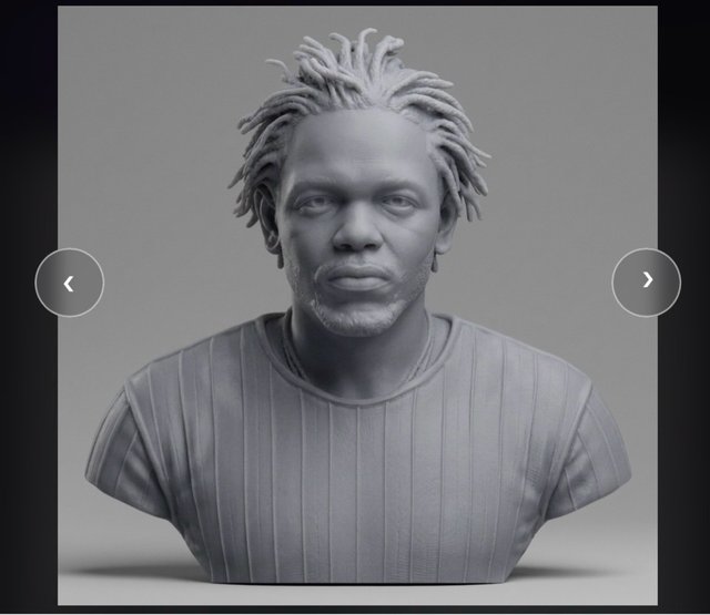 Busto Kendrick Lamar 3D plastica 20cm