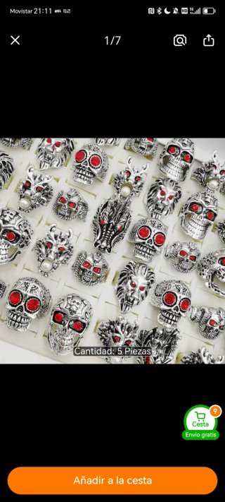 Lote 25 Anillos Calavera y Dragón