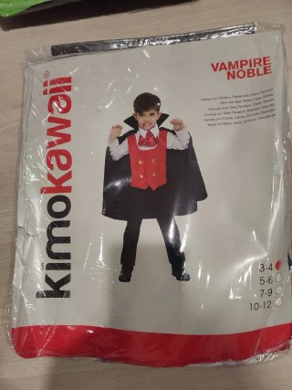 Disfraz de Vampiro Noble Kimokawaii talla 3-4 años