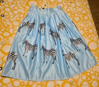 Falda Midi Retro Estampado Cebra