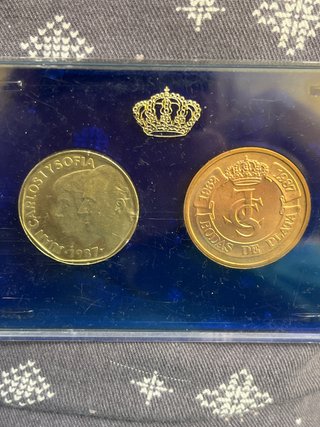 Monedas 500 Pesetas Carlos y Sofía Estuche