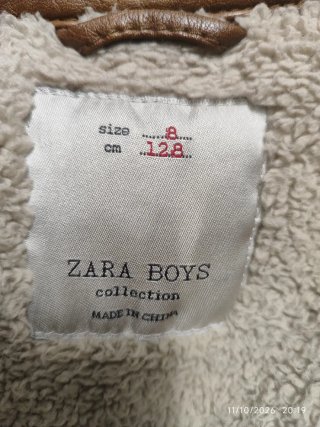 Cazadora efecto piel marrón 128-8 años