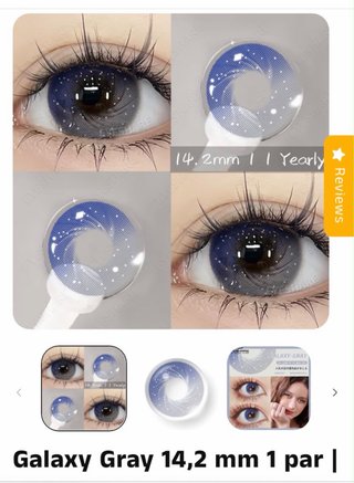 Lentillas Galaxy Gray 14,2 mm