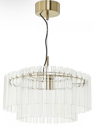 Lámpara de techo IKEA dorada y cristal