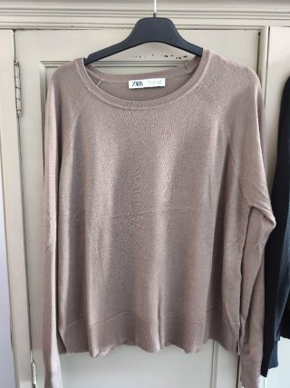 Jersey fino Zara color topo talla S