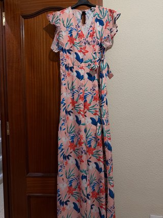 Mono largo floral mujer