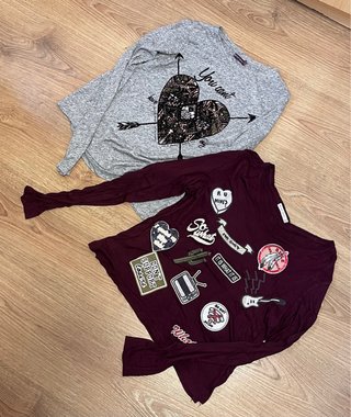 Pack 2 Camisetas Manga Larga Bershka Talla S