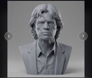 Busto Mick Jagger 3D Plastica 20cm