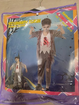 Disfraz Estudiante Zombie 7-9 años