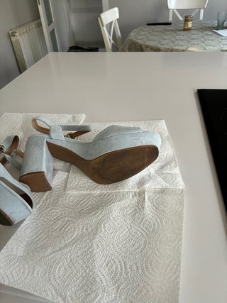 Sandalias de tacón azul