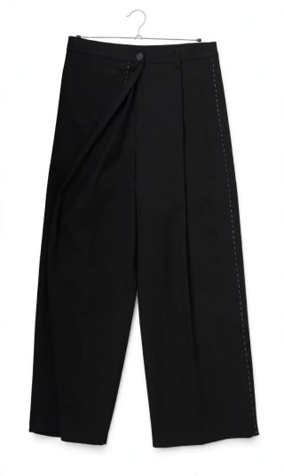 Pantalón azul marino culotte palazzo T. L.