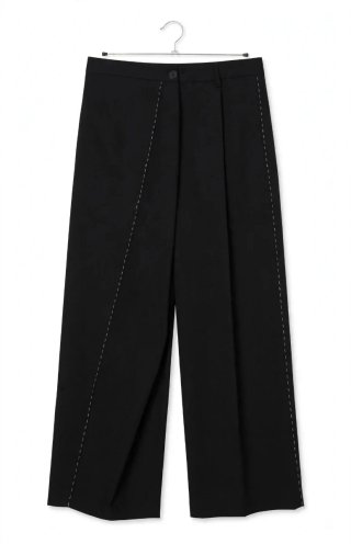 Pantalón azul marino culotte palazzo T. L.