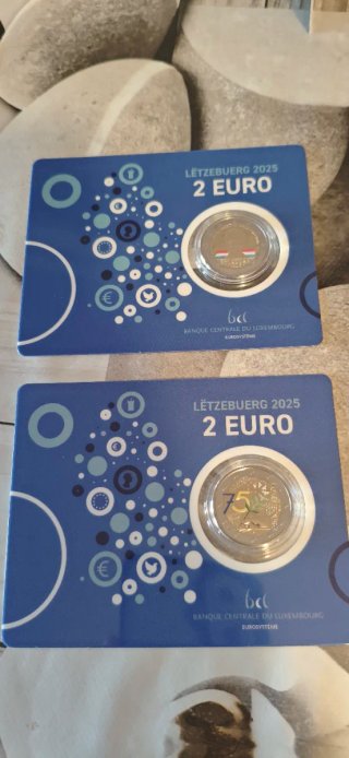 2 Monedas Conmemorativas 2 Euro Luxemburgo 2025