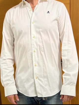 Camisa SCALPERS blanca caballero