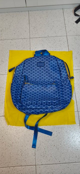 Mochila Goyard Azul y Dorada