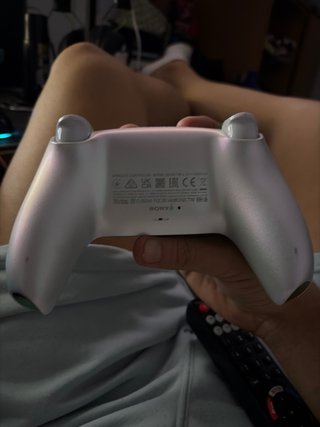 Controller PS5 bianco perlato e verde modificato