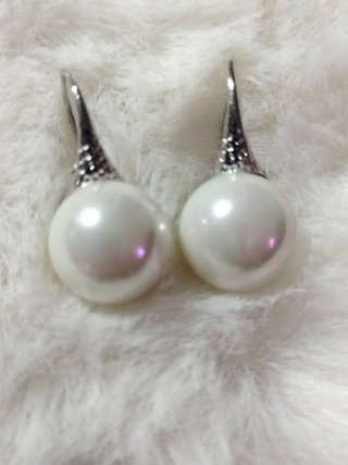 Pendientes vintage perla y plata