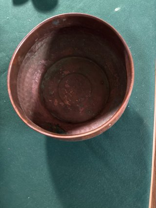 Portavaso in rame martellato