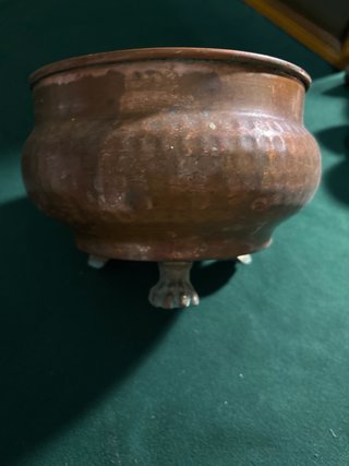 Portavaso in rame martellato
