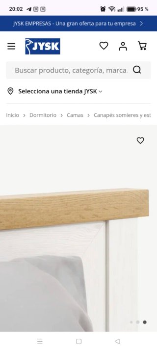 Letto JYSK in Legno Bianco e Marrone