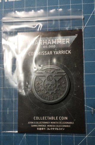 Moneda Coleccionable Commissar Yarrick Warhammer