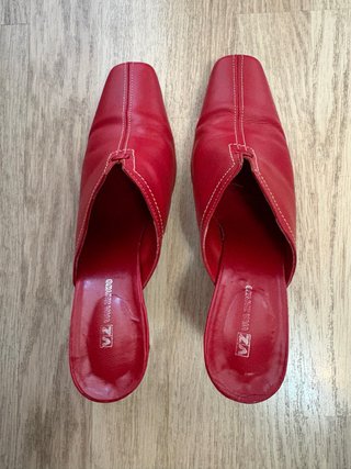 Zuecos piel Rojos