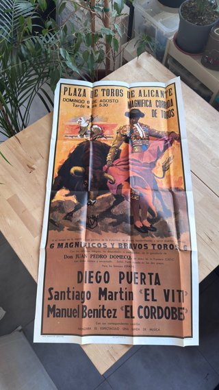 2 carteles taurinos vintage 1965 y 1971