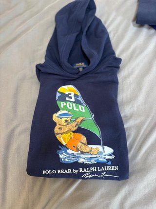 Sudadera Polo Ralph Lauren Bear Azul 14-16.